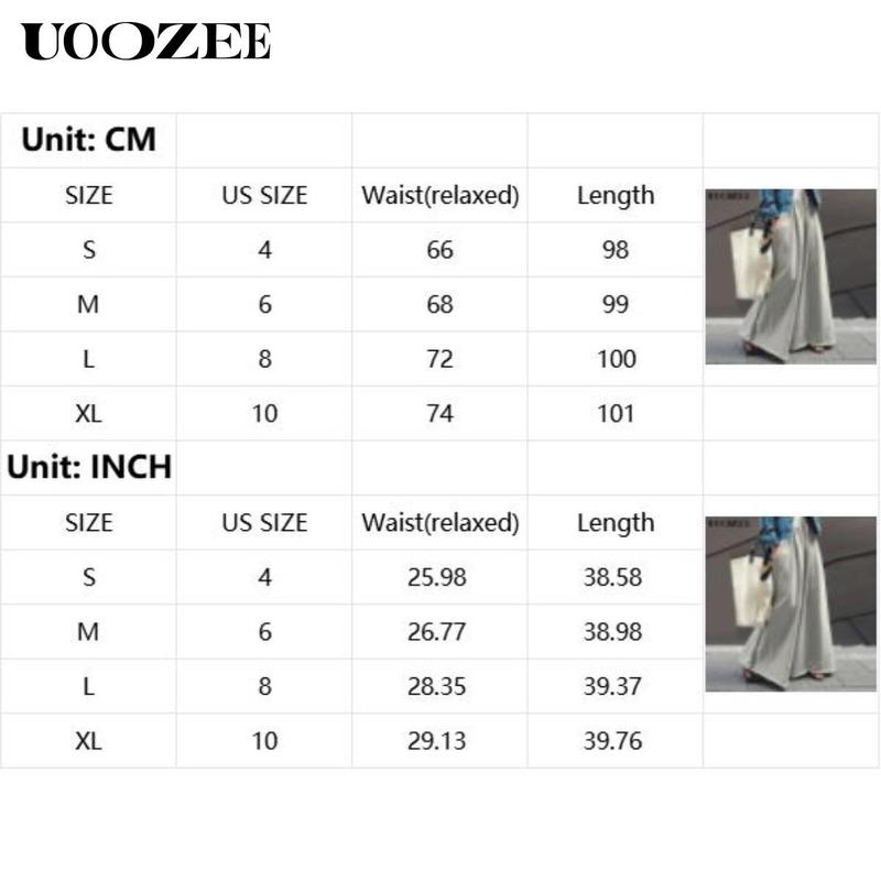 UOOZEE Women's  -Leg Solid Color Pants - Simple and comfortable, no sense of restraint, suitable for casual daily wear, home, easy party  trouser casual loose Womenswear Bottom