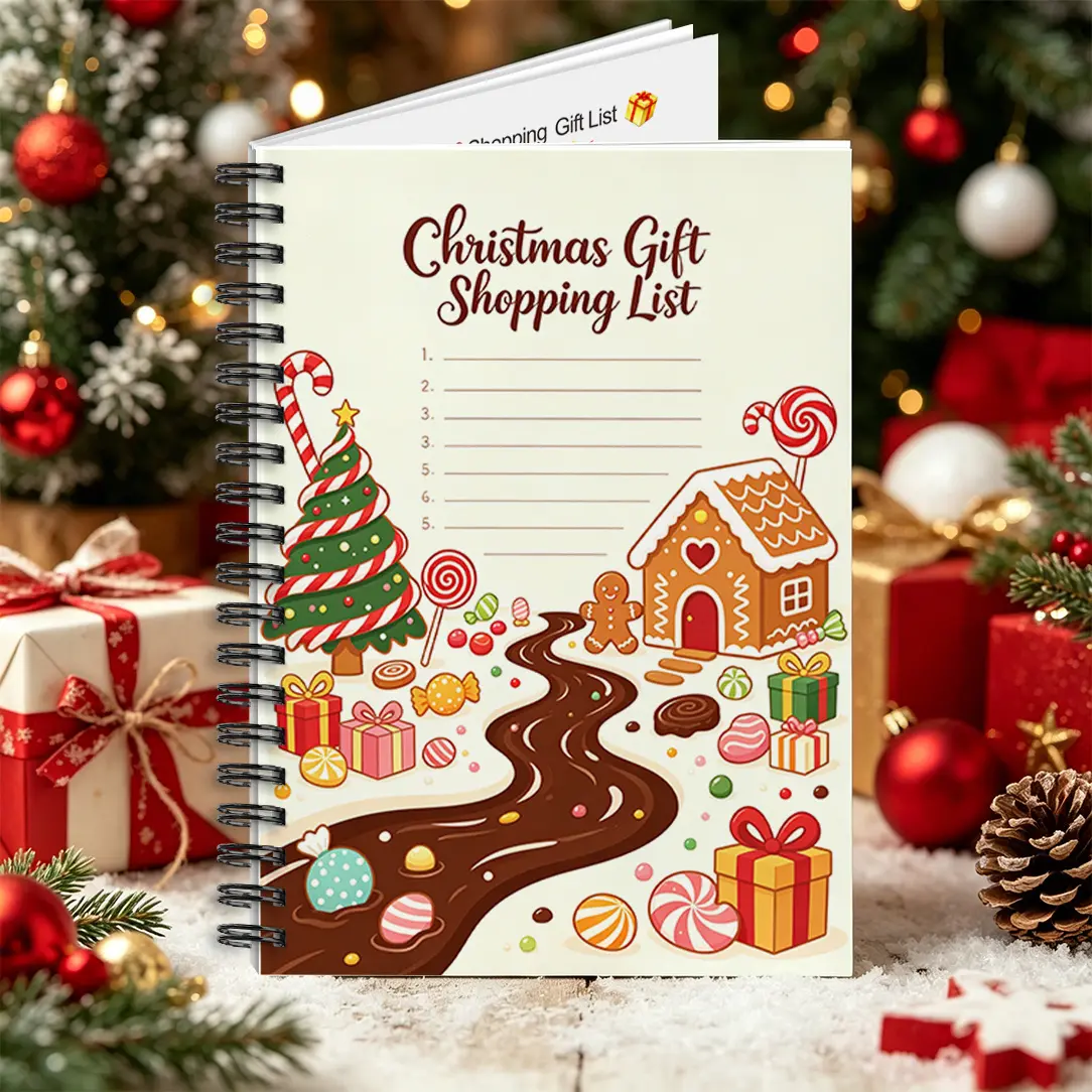 1pc Christmas gift list,Suitable for Christmas to-do lists, Christmas gift registers, including gift record pages, family Christmas purchases and gift giving arrangements, for teachers, students, elders and friends | Christmas shopping | A5 Size