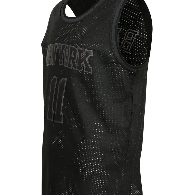 Men's 11 Black Basketball Jersey, Embroidery Sportswear, Casual Short Sleeve Tank Top, Fitted H-Type, Long Clothing, Plain Surface