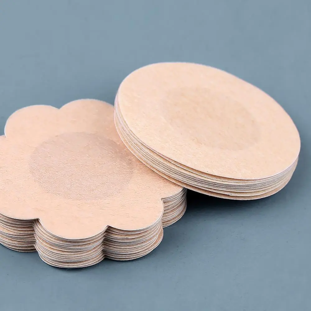 40 Pcs Nipple Covers for Women, Petal & Round Soft Non-Woven Pasties, Silky Smooth No-Show Design, Hypoallergenic for All-Day Wear, Anti-Flash, Accessories, Breathable Fabric, Disposable Pasties, Invisible Matte