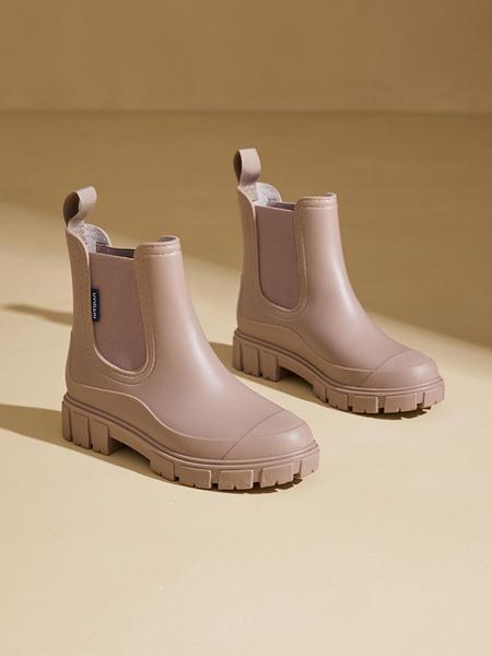 Women's Fashionable Waterproof Non-slip Rain Boots, Casual Comfortable Slip-on Boots, Perfect for Students and Outdoor Sports, Daily Wear Boots