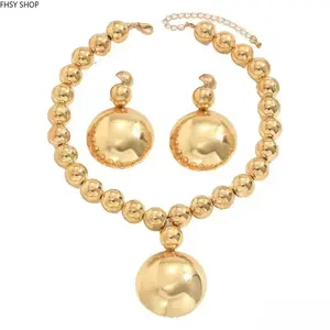 Decorative ornaments|Hot selling trendy gold bead jewelry set for women | Hard-to-find well-crafted matching jewelry pieces | Sturdy structure and timeless style, easy to pair with various clothes, great for formal events, festivals and thoughtful gifts
