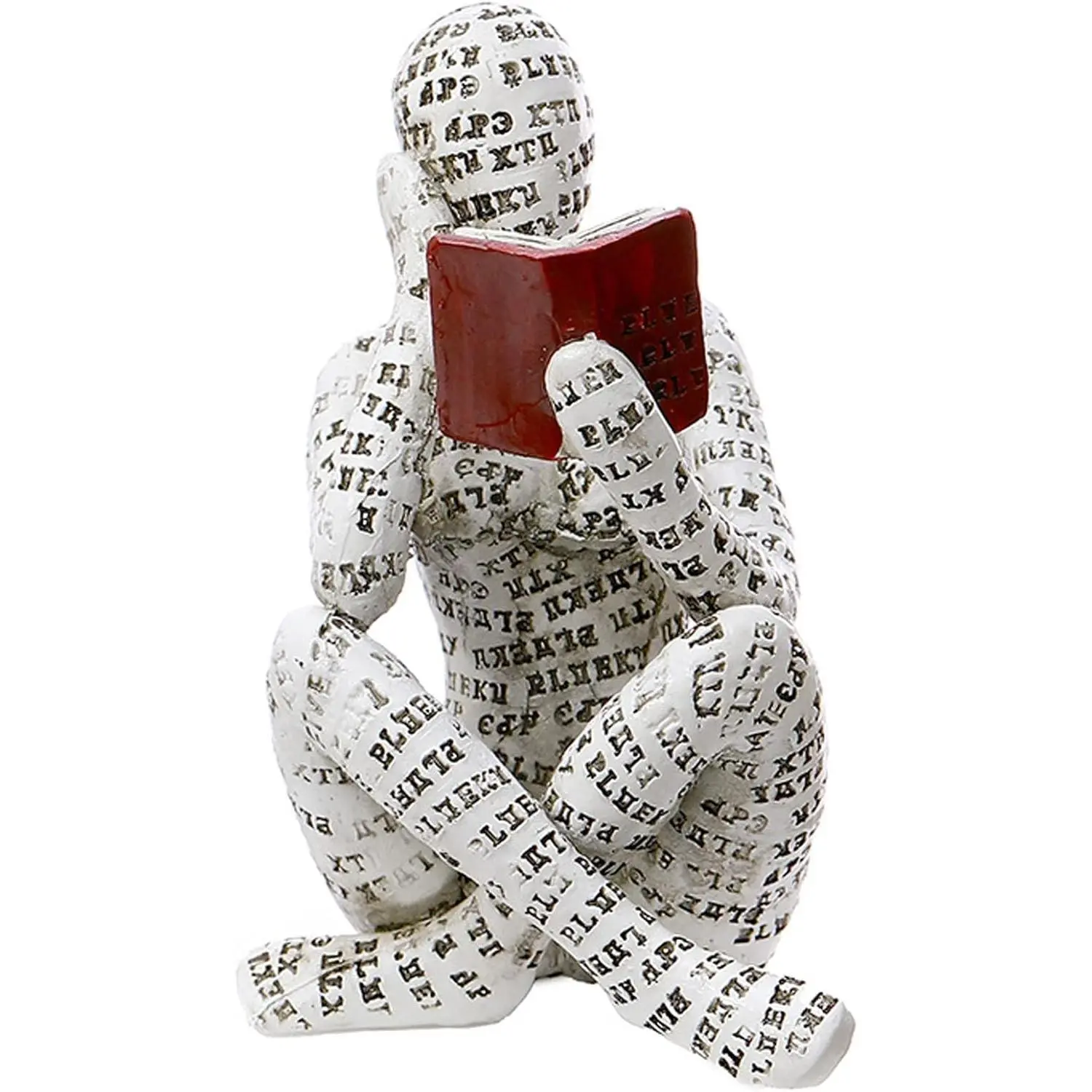 Home Decor Pulp Reading Women Thinker Statue Aesthetic Sculpture Room Decor Modern Abstract Decoration on Shelf Table Desk for Living Room Office Bedroom A