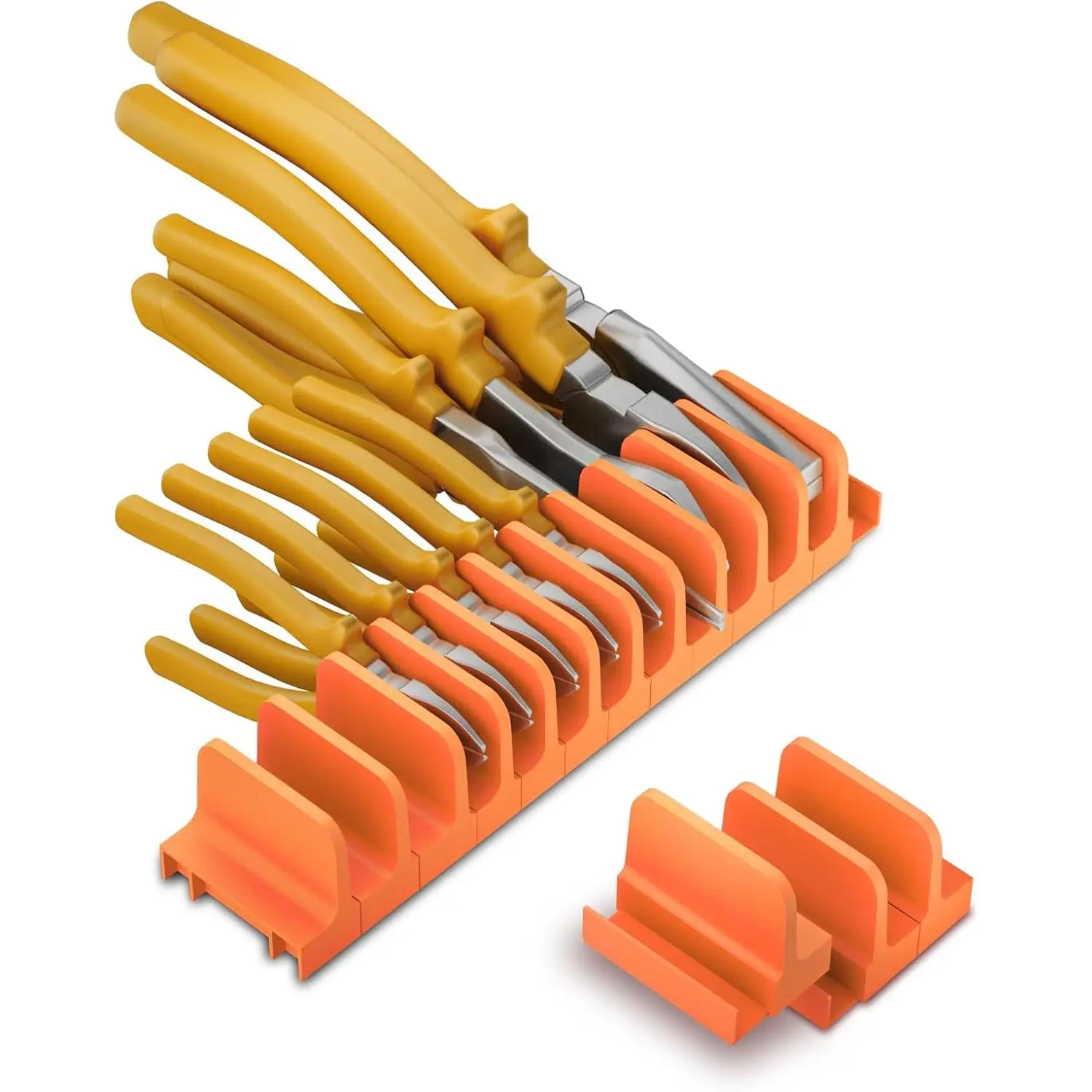 12 count Plier Organizer for Toolbox & Tool Drawer, Modular Desgin | 1.6"H Custom-fit Tool Drawer Organizer for Workshop, 2 Big/10 Small Slots Hand Tool Holder for Easy Grab,  for Mechanic