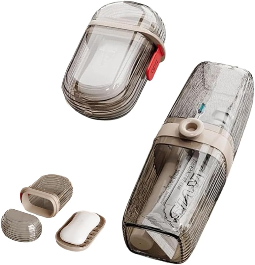 2Pcs Light Luxury Travel Soap and Toothbrush Box, Bathroom Shower Soap and Toothbrush Box, Clean and Hygienic Independent Soap and Toothbrush Box (Only Box) Plastics Holder Case Water Proof