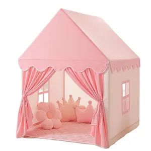 Fairy Castle Tent, Alloy Frame Reinforced, Large Foldable Tent, Indoor Playhouse for Girls Boys 3+ Years, Birthday Gift