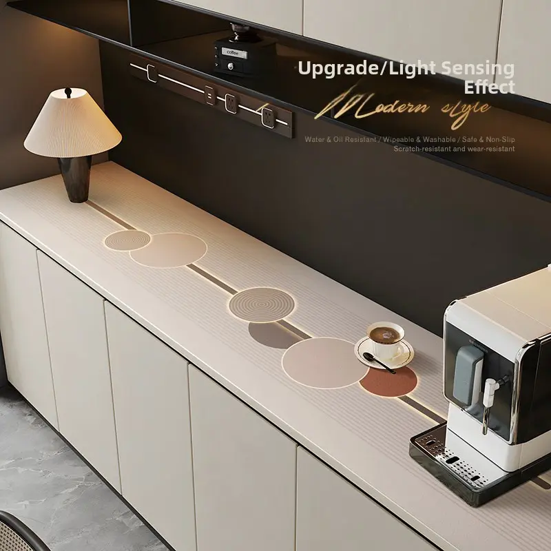 Luxury bar counter mat, entryway table mat, sideboard protective mat, special waterproof and dustproof coffee machine mat, high-end and easy to clean, Table Pad Mat