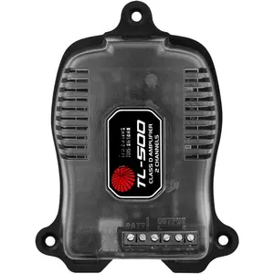 TL 500 Amplifier 90 Watts RMS at 2 Ohms, 2x 45 Watts RMS, 2 Channels Class D,  Audio Amp, Stereo, A.R.T System, Automatic Activation, 8 ~ 16 VDC, Black, Small