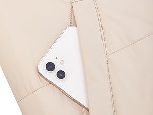 FMEYOA Women's Quilted Lightweight Puffer Jacket Thickened Long Spring Winter Coats Zip Up Baggy Down Outerwear EL3217