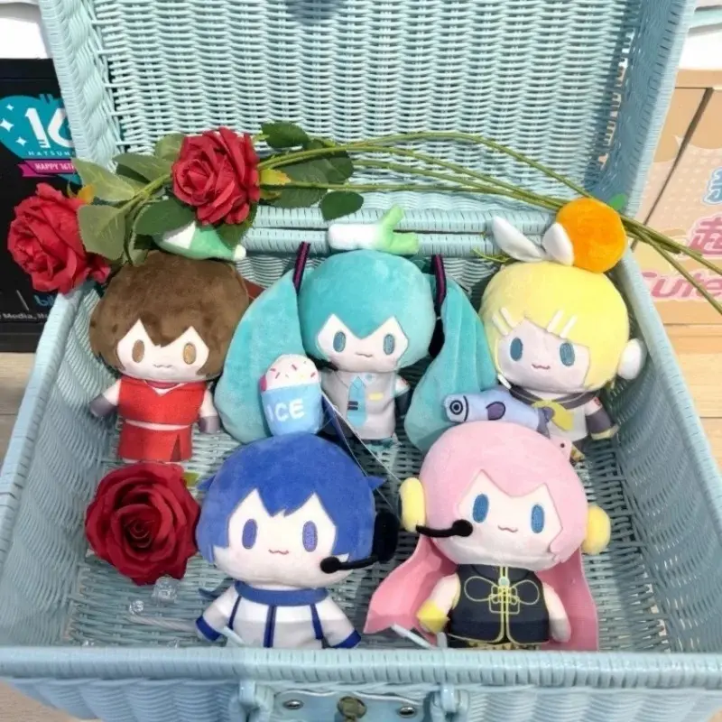 Original Miku Hatsune Rin Len Plush Stuffed Toy Fufu Top Treasure Series Vocaloid Cosplay Kaito Meiko Doll Toys Animefigure Gift