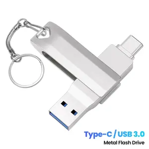 Type-C two in one Mini Metal Waterproof Usb Flash Drive Photo Stick Type-c 64GB 128GB 256GB Cle Usb 3.0 Pen Drive