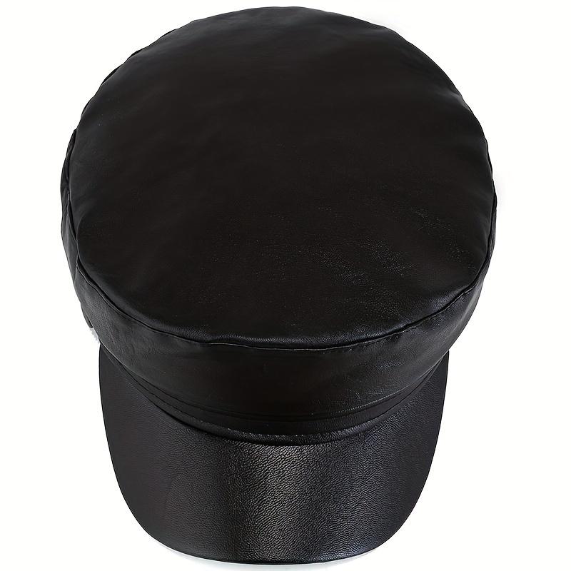 1 Women's PU Leather Navy Beret