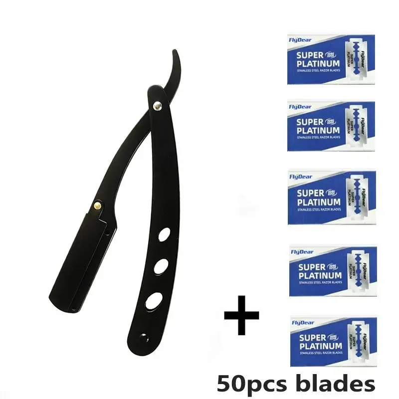 5Colors Barbershop Men's Shaver Straight Edge Barber Razor Knives Manual Beard Shaving And Care Replaceable Blades Shavette