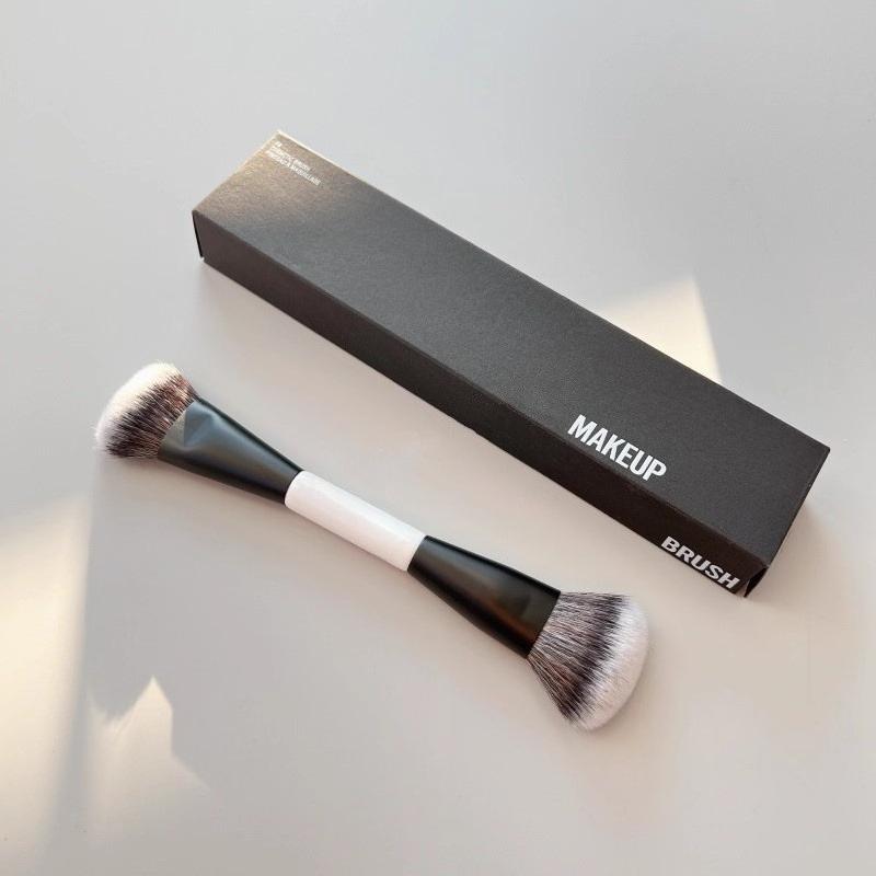 F4 Dual-Ended Foundation Face Brush Double-ended Powder Blush Contour and Eyeshadow Concealer Makeup Brushes