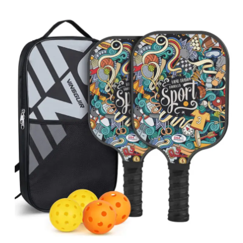Portable Pickleball Racket Kit, Outdoor Family Sports Equipment for Ball Sports Enthusiasts