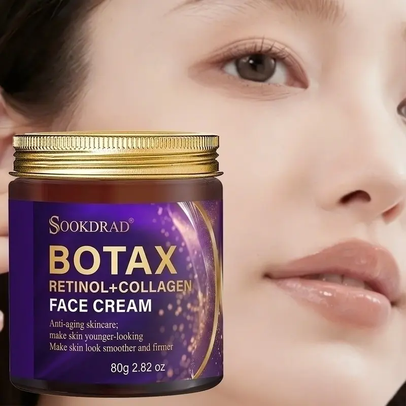 Botax Retinol Collagen Face Cream, Anti Aging Cream, 80g Lightweight Texture, Daily Skincare for Elastic and Radiant Skin, Suitable for All Skin Types