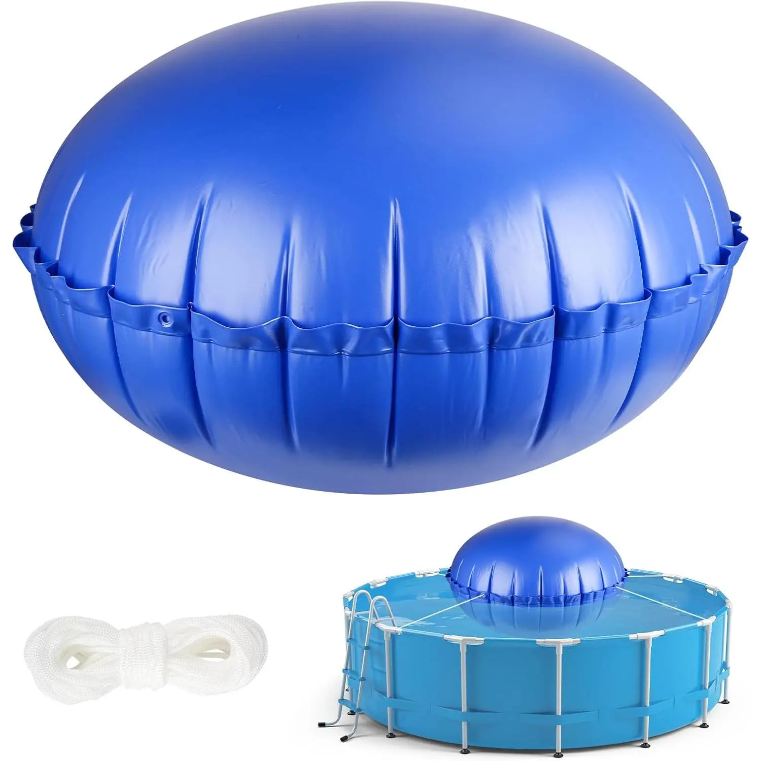 6' x 6' Pool Pillows for Above Ground Pools, Ultra-Thick Cold-Resistant Pool Air Pillow, Winter Closing PVC Ice Equalizer Air Pillows Covers with Rope for Winterizing Support Pools