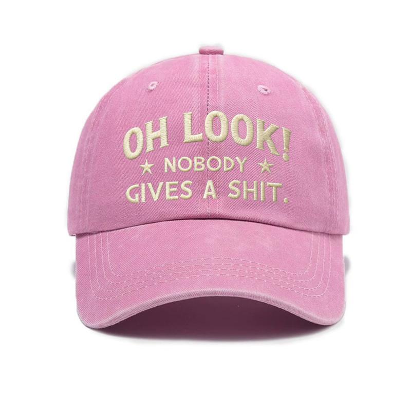 OH LOOK NOBODY GIVES A SHIT soft-top outdoor baseball cap
