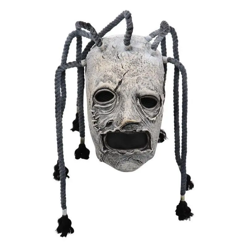 Halloween rock star mask, mask set, authentic Halloween cosplay outfit for fans, silicone material horror actor mask (dark rock style specter)