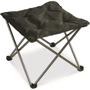 Camping Chair Foot Stool, Folding, Collapsible, Portable Footrest Black