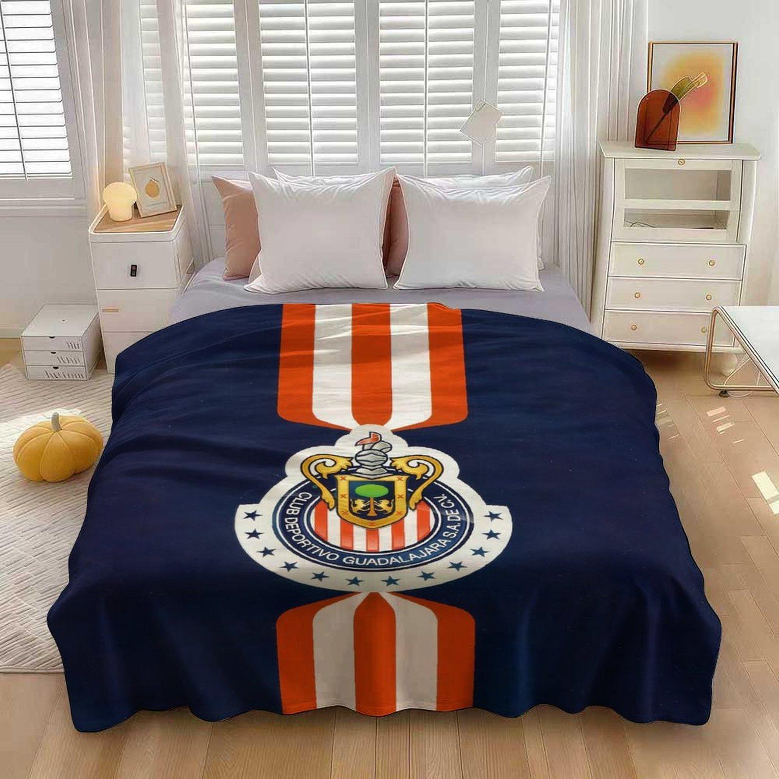 Chivas Blanket - Chivas Deportivo, Liga MX, Las Chivas of Guadalajara, Mexican football fan Blanket,  Mexican league Soccer Club Blanket  , Cobija Sherpa Plush del Chivas, Regalo Papá, Regalo Mamá, Regalo Abuelo