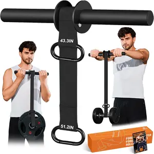 Forearm Strengthener and Wrist Roller 43.3 inch Or 51.2 inch Ultra Strong Nylon Webbing Forearm Exerciser with Quick Locking Mechanism Ideal for Hand Wrist and Forearm Strength Training