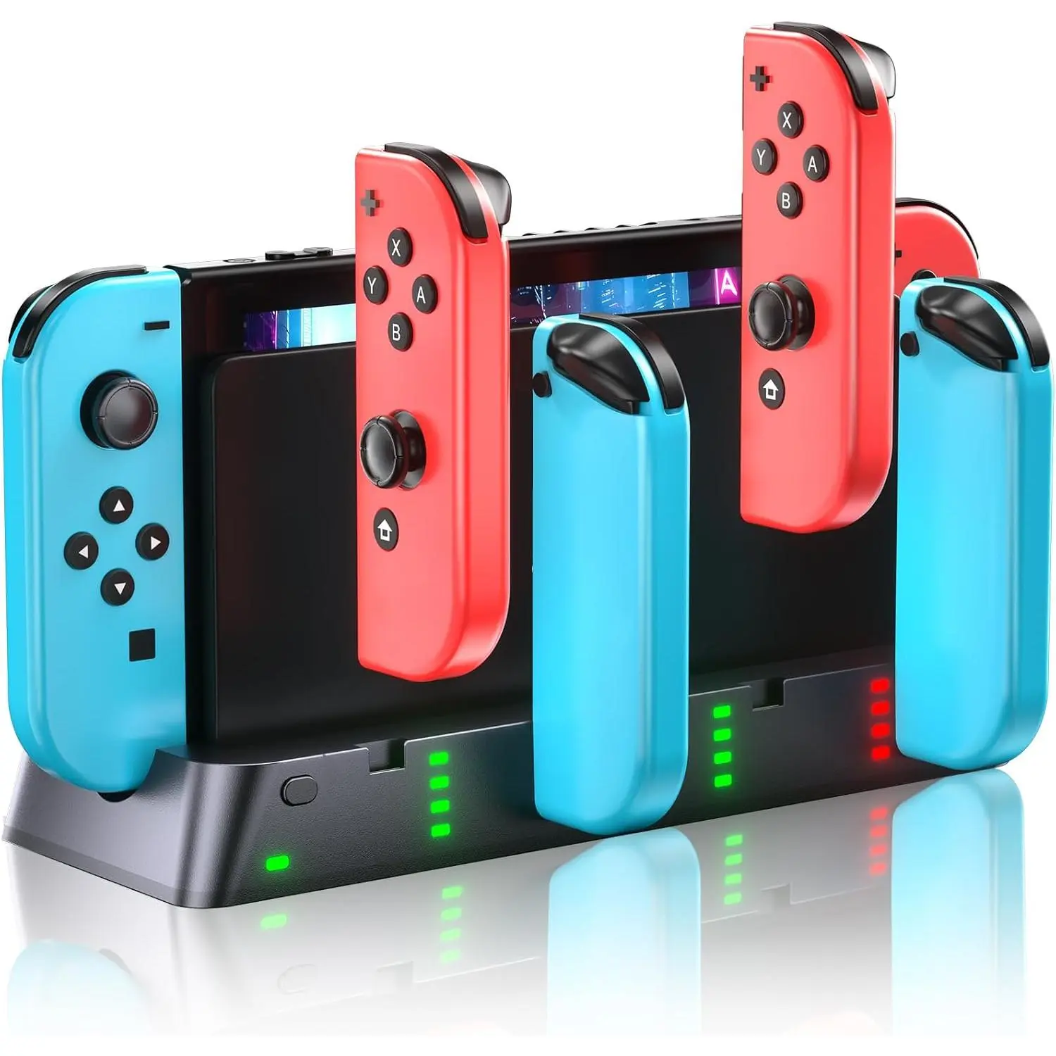 Controller Charger Dock Station for PSP Gaming Console Compatible with   & OLED Model Joy-con,  Dock Station Support to Charge 6 Joycons