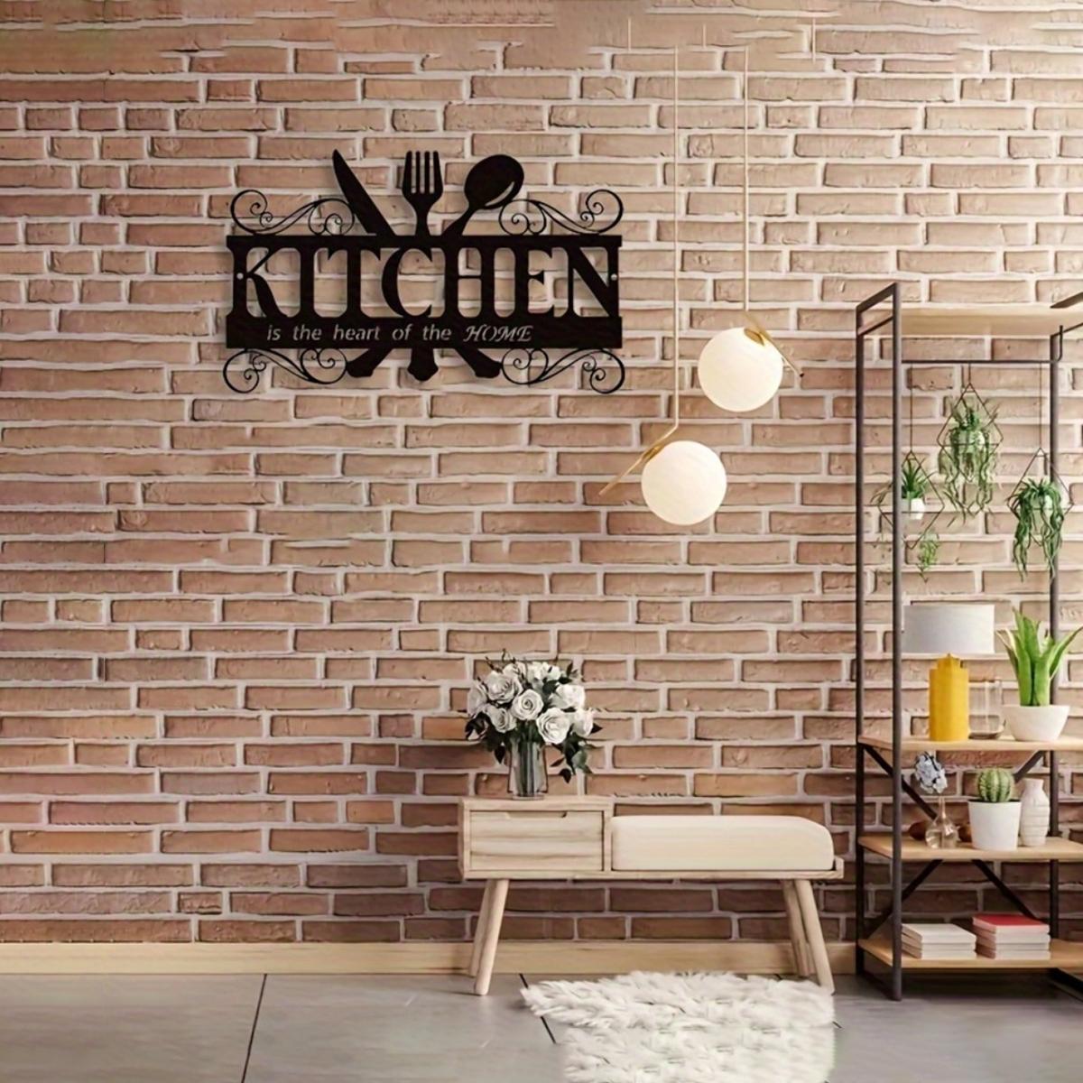 Kitchen Themed Wall Art, Metal Hanging Sign, Easy Installation, Indoor Outdoor Decoration, Home Kitchen Dining Room Decor