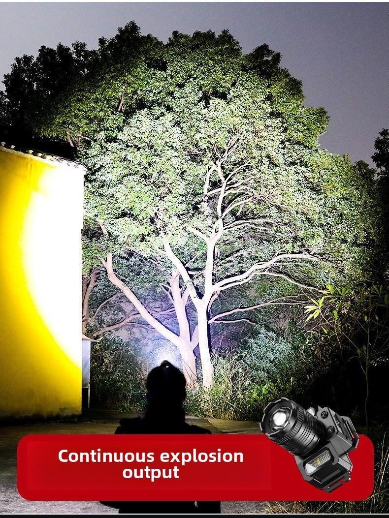 Tuffenough Led headlamp, USB Rechargeable Headlamp Flashlight, Smart Sensor Switch Dimmable Waterproof Emergency Light, Suitable for Adventure, Outdoor, Camping