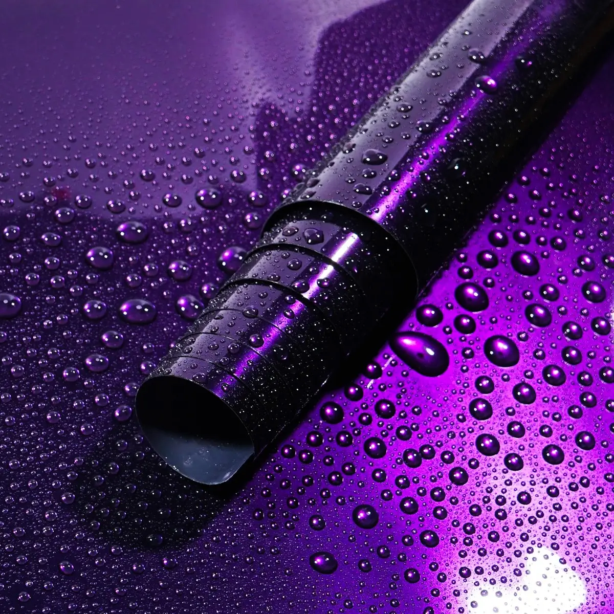 Premium PET High Glossy Midnight Purple Vinyl Wrap Film Car Wrapping Motorcycle DIY Sticker Decal Air Release Self Adhesive