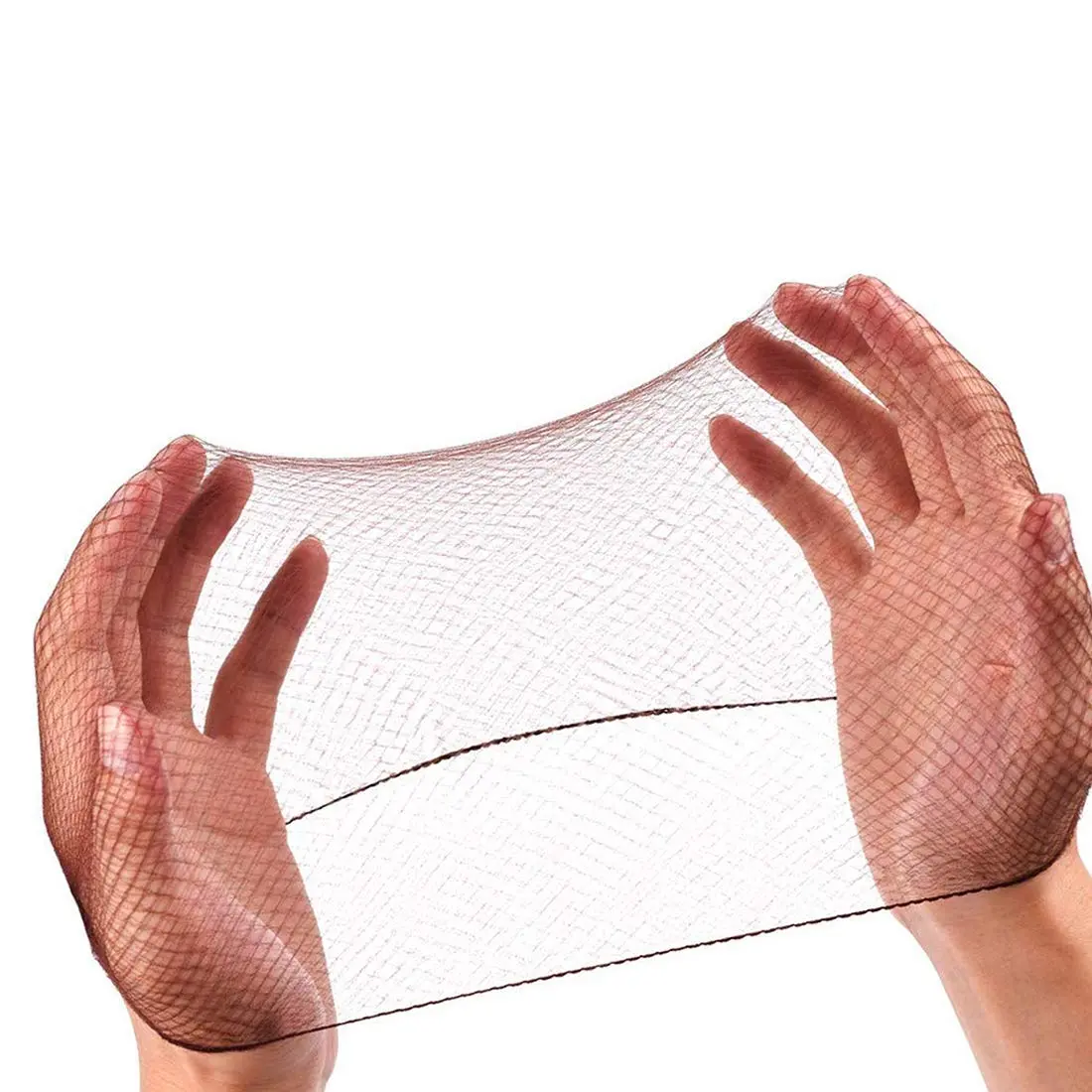 Hair Net 100 count,  22 Inches Hair Nets Elasticity Invisible Elastic Mesh for  , Ballet Bun, Sleeping, Women and Wig (100,Brown)
