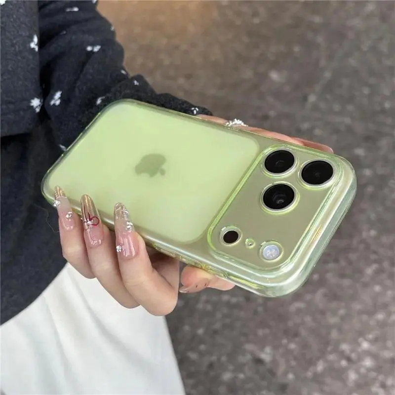 Soft Silicone TPU Thin Case for iPhone 17 16 15 14 13 Pro Max Transparent Matte Back Shockproof Official Cover