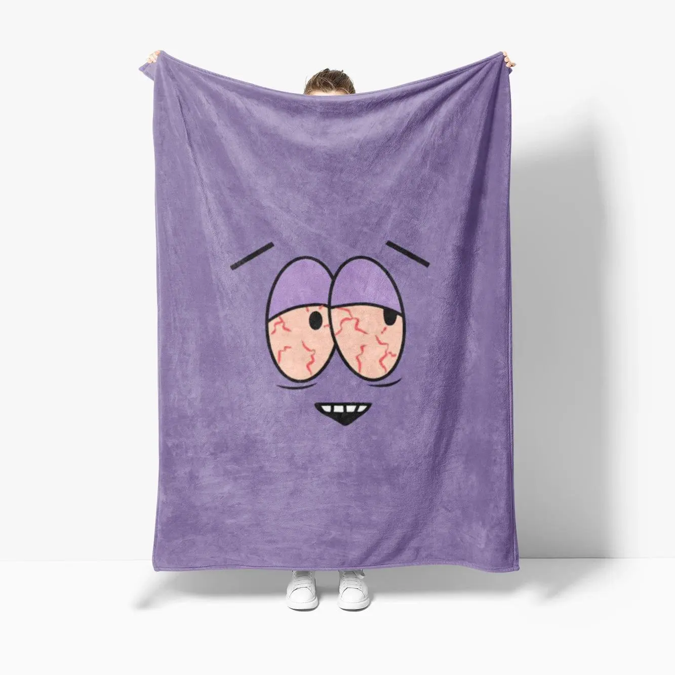 Towelie Comedy Character Flannel Blanket - All Seasons Flannel Fabric, Skin-Friendly Soft Throw, Multi-Purpose for Sofa Bed, Indoors Outdoors Gift