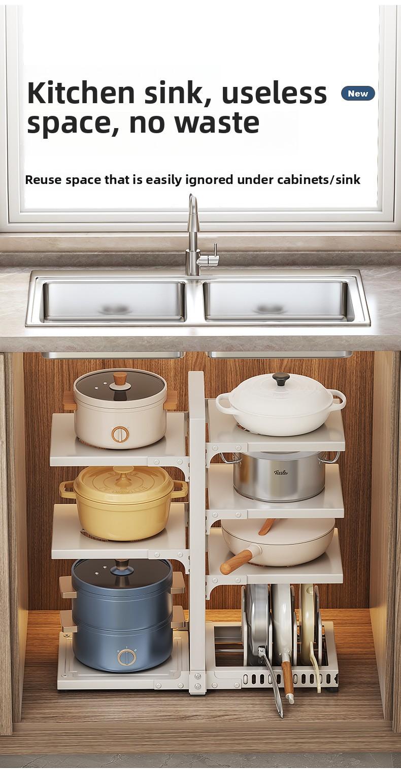 Household goods kitchen multi-functional 7-layer shelves, 304 carbon steel material, rust-proof, load-bearing strong shelves