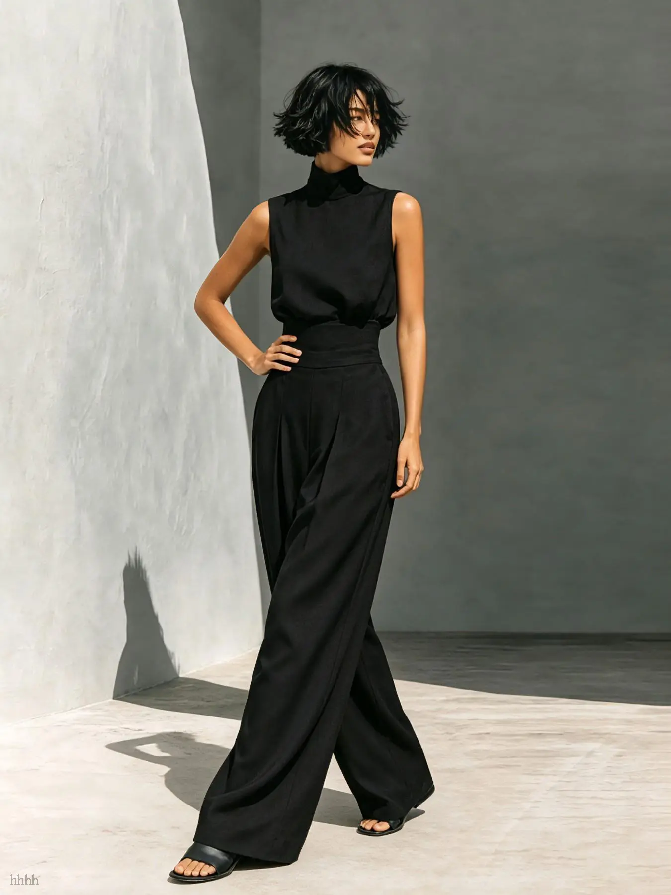 2026 Summer Bestseller Two-Piece Set, Slimming High-Waisted Wide-Leg, Suitable for Office and Vacation, Elegant Fitted Suit
