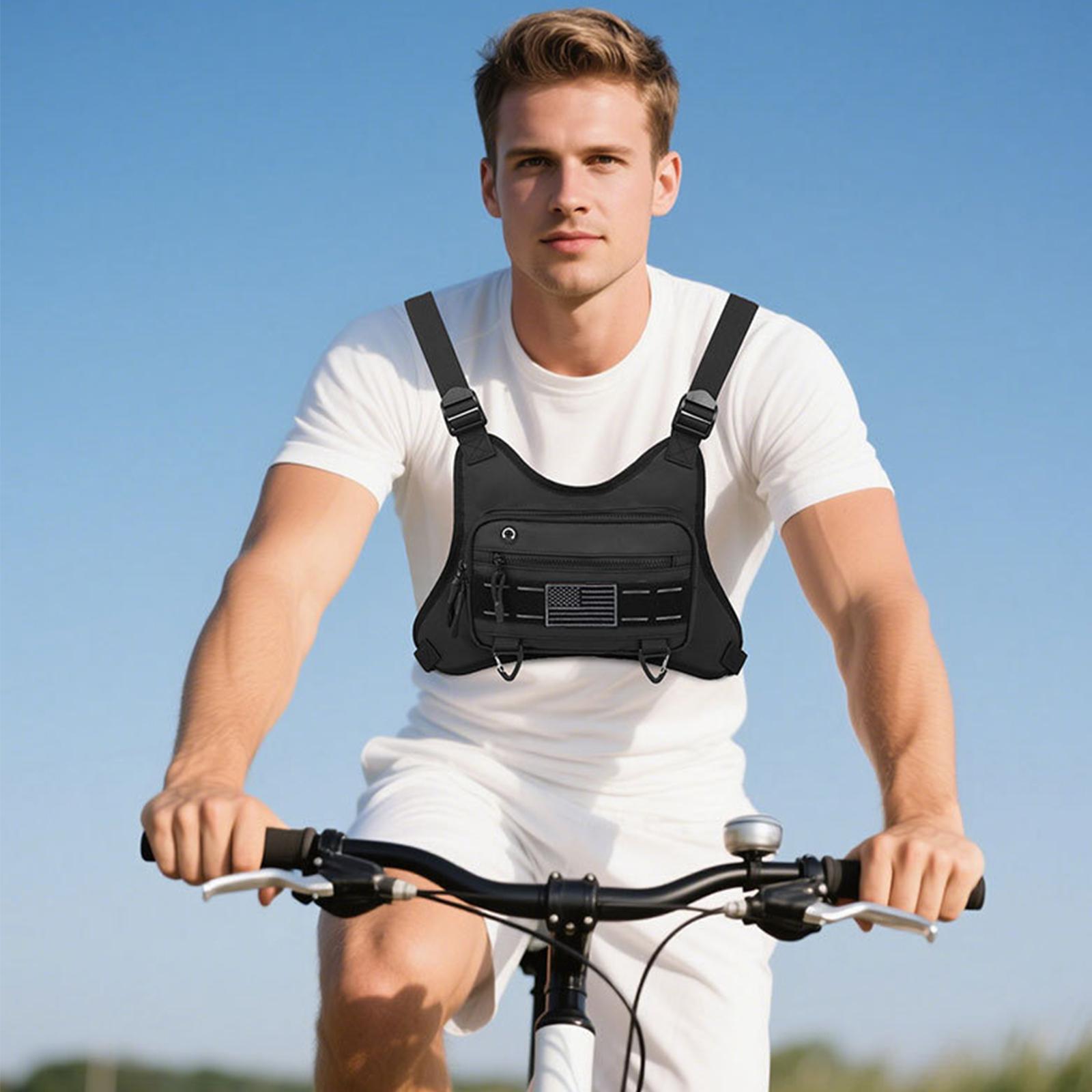 Outdoor Sports Chest Bag Adjustable EDC Travel Chest Pack Anti-Theft Multi-Functional for Workouts Cycling Hiking Motorcycle Accessories NEW