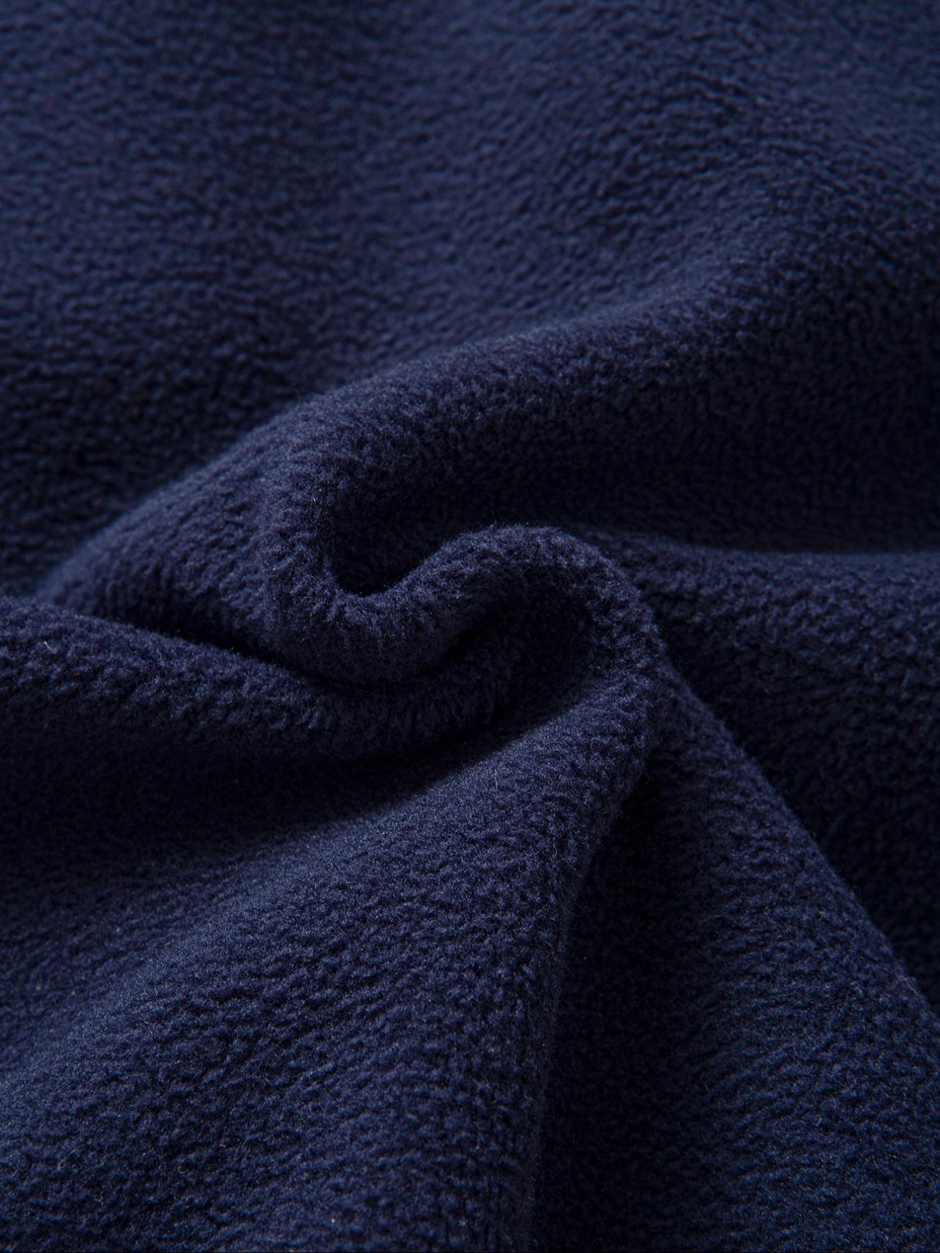 Thickened Polar Fleece Colorblock Letter Embroidery Zipper Hoodie Jacket, Fall Winter Outerwear, Soft Comfortable Fabric, Casual Outdoor Sports Wear