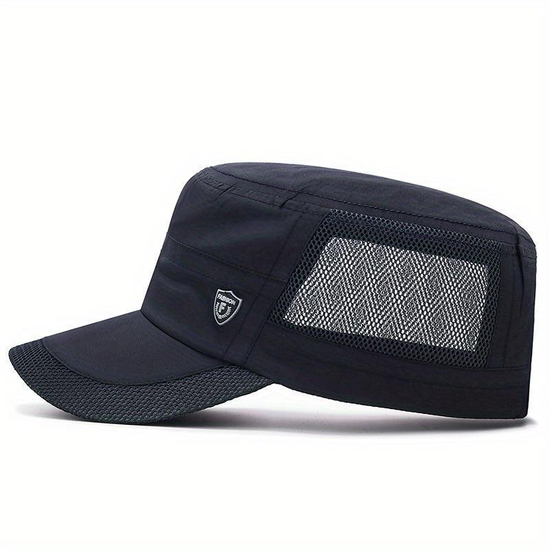 Unisex Adults' 2-Pack Flat Top Baseball Caps, All Seasons Quick-Dry Mesh Sun Protection, Breathable Thin Profile Sports & Outdoor Hats