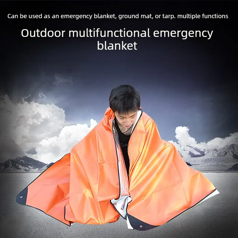 Multifunctional emergency thermal insulation first aid blanket outdoor moisture-proof waterproof camping mat thermal insulation canopy rainproof shading