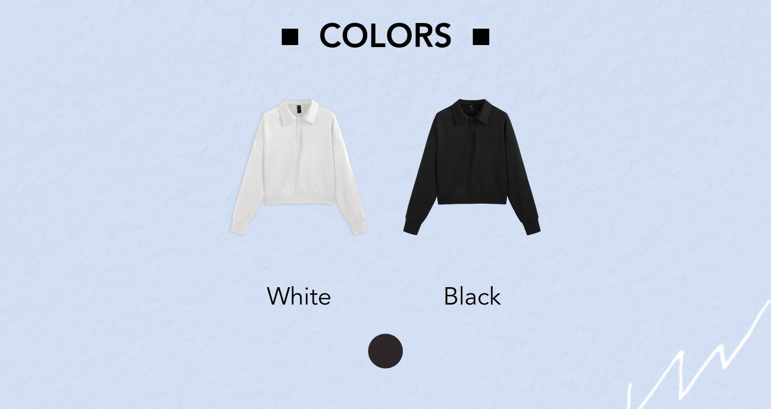 Cider [2 colors, size 2-26] Terry Collar Zipper Sweatshirt