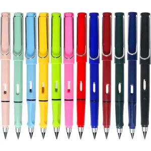 12Pack Forever Pencils for  Writing, Infinity Pencil Cute Inkless Everlasting Pencil with Eraser for Sketching (Black)
