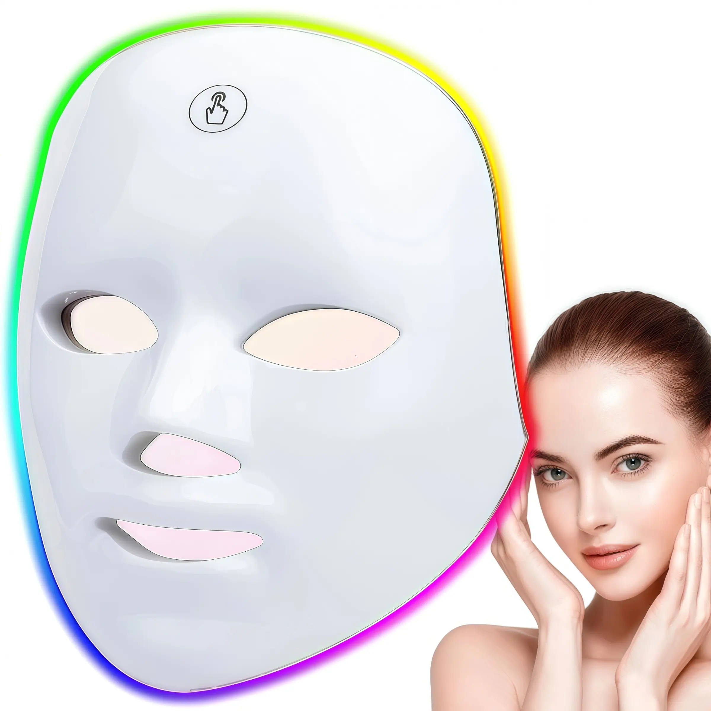 Electronic Mask USB Charging Beauty Device, Face Mask Glowing Skin, LED Facial Mask Beauty Instrument, Facial Treatment, 5v/1a Power Consumption