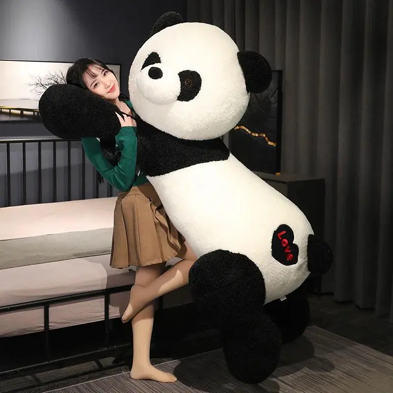 80-100cm Giant Panda Bear Plush Toys Stuffed Animal Doll Hug Pillows Cartoon Kawaii Dolls Girls Lover Birthday Gifts Home Decor