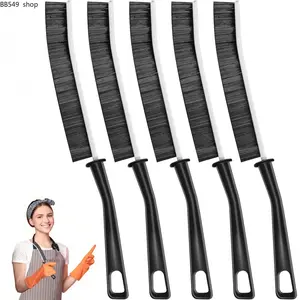Mom's Ultimate Crevice Cleaner Pack - 5 Multifunctional Hard Bristle Brushes for Tile Grout, Window Tracks & Hidden Grime Home Tools Gadgets Handle Cleaning,Multifunctional Gap Scrub,  Bathroom Cleaner Tools for Household Use,brush pro Hardware Hammer sum