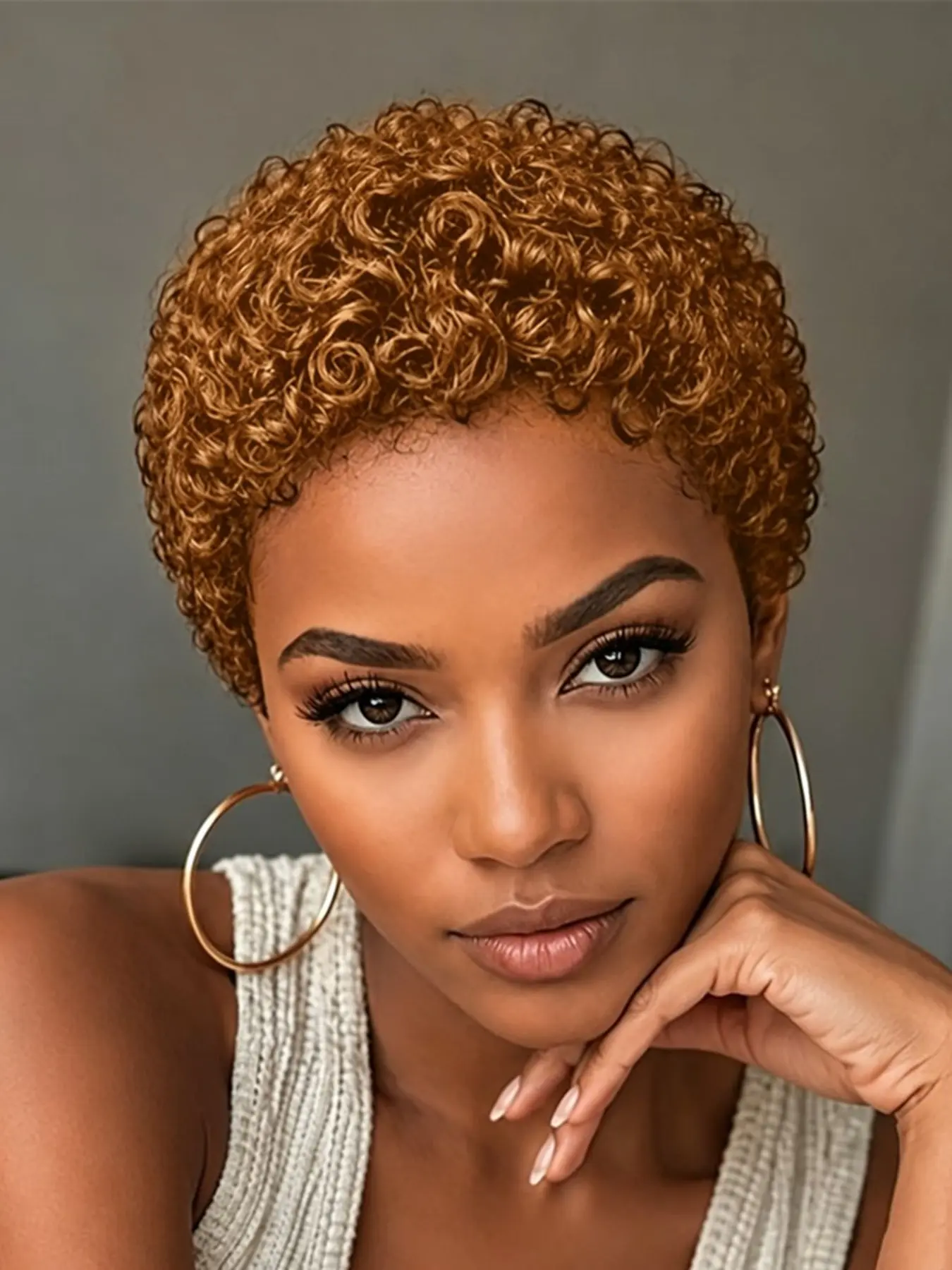 30# color afro curly pixie cut wig human hair wig short curly pixie cut wig for women daily party cosplay use human hair wig pixie wig