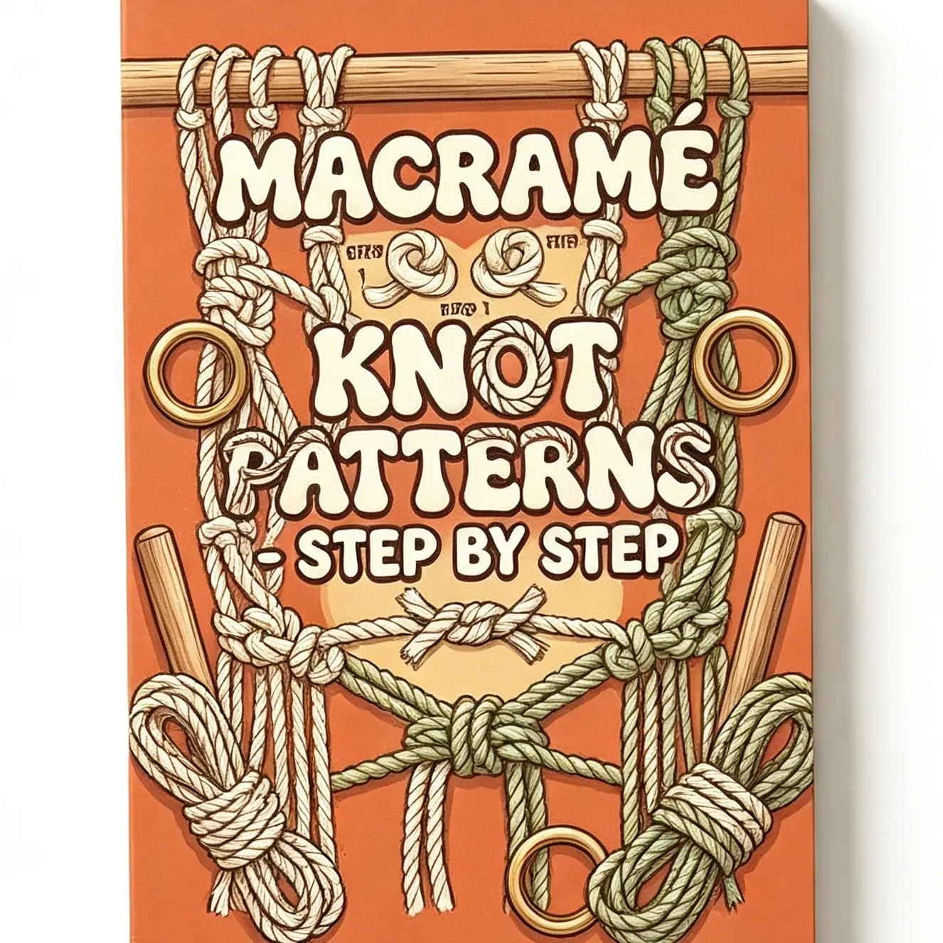 Macramé Knot Patterns Step-By-Step Guide, Beginner-Friendly Tutorial Notebook, Essential Craft Resource for DIY Enthusiasts