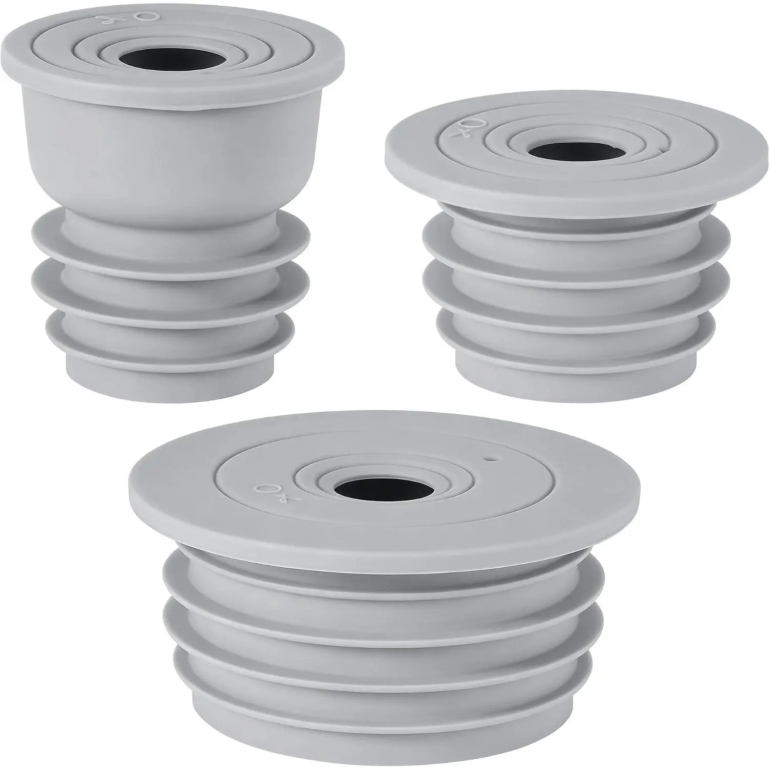 3 count Washing Machine Drain Hose Seals,  Washer Pipe Plugs | Durable  Sewer Hose Covers for Laundry Room, Bathroom, Floor Drain and Kitchen Sink