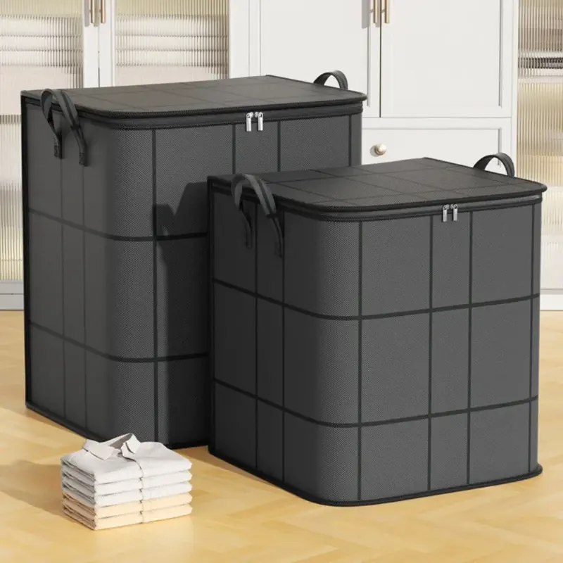 Foldable Clothes Storage Bins Clothes Organizer Large Capacity Quilt Storage Bag Waterproof with Durable Handle
