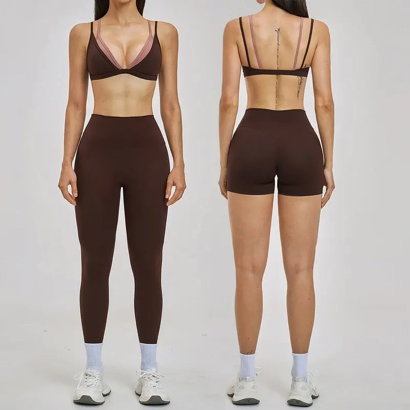 Yoga Sets 2PCS Women's Tracksuit Fitness Outfits Sportswear Workout Set Bra Waist Leggings Gym Clothing Suits,Seamless,Backless,Halter,Crop,Scrunch,Butt,stylish,activewear,,daily,,Insulated,Hunting,Camo,mfvim,woman,,athletic,