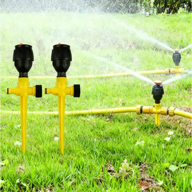 4-Pack Garden Sprinklers, 360-Degree Rotating Automatic Irrigation System, Wide Coverage, Suitable for Courtyards and Lawnsawn Watering, Yard Sprinkler, Adjustable Settings, Wide Coverage, Sturdy and Durable